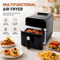 Appareil de cuisine OEM, friteuse à air chaud en acier inoxydable de 10 L, grande capacité, friteuse à air électrique pour une cuisine saine
