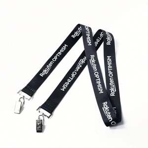 Custom Product Factory Direct Latest Design Satin High Quality Polyester Silk Screen Printed Sport Lanyard ID Badge Holder <b>Hook</b> - Product Image 1