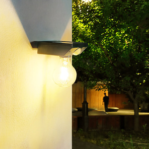 Solar Powered Human Body <b>Sensor</b> Wall Lamp 6-12 Hours Lighting Outdoor Courtyard Street <b>Light</b> Waterproof Tungsten Filament <b>Bulb</b> - Product Image 2