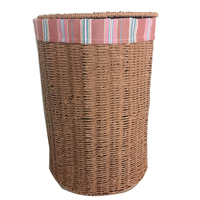 Panier de rangement multifonctionnel en jonc de jacinthe d'eau et en paille de jonc de mer, écologique, fait à la main, avec couvercle pour la lessive, pour usage domestique