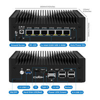 Mini PC Router CWWK Firewall N150 con 6 puertos LAN i226V de 2.5GbE, sin ventilador, hardware PFsense, DDR5, 2 x NVMe, dispositivo OPNsense, servidor doméstico.