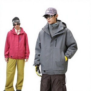 Veste imperméable respirante et durable 3-en-1 avec capuche amovible pour homme et femme, doublure en polaire coupe-vent pour la randonnée, le <span class=keywords><strong>ski</strong></span> et les activités de plein air - Product Image 2