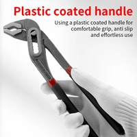 Clé à tuyau de plombier de qualité industrielle, à verrouillage lisse, réglable, avec joint coulissant pour collier de serrage de tuyau, outil de pose en chrome vanadium