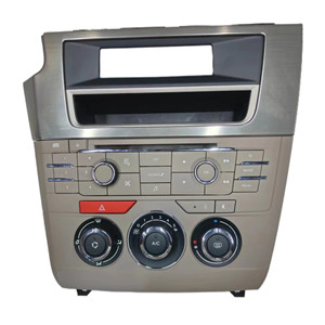 Citroen Peugeot Air Conditioning Panel 9806308377 Beige 98051342ZD <b>Black</b> Center <b>Console</b> Manual Small Screen - Product Image 1