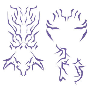 Disfraz de Cazador de Demonios de Dibujos Animados 2025, Adhesivo de Tatuaje Morado de Rumi, Accesorios para Disfraces de Halloween, Accesorios para Fiestas de Disfraces - Product Image 1