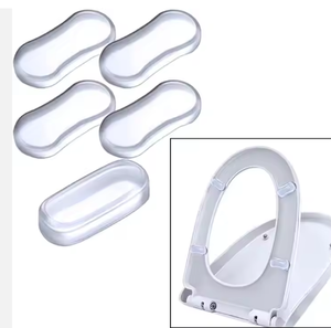5 pièces/ensemble tampons de siège de toilette pare-chocs de remplacement de siège, pare-chocs de siège bouchons universels, <span class=keywords><strong>Kit</strong></span> de pare-chocs de siège de toilette - Product Image 1