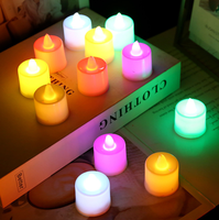 Bougies LED Électriques Sans Flamme Chauffe-Plat Votives Décoration de Table pour Halloween, Enterrement, Noël, Mariage – Formes Cœur et Rondes