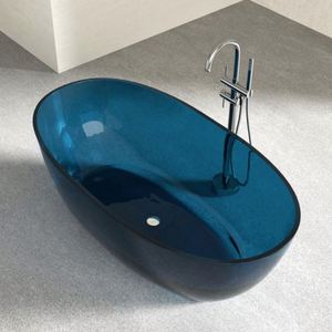 Mohom nhà hiện đại <span class=keywords><strong>freestanding</strong></span> Acrylic bồn tắm hình bầu dục ngâm bồn tắm cho trong nhà/ngoài trời KHÁCH SẠN CĂN HỘ sử dụng-bền đá nhân tạo - Product Image 5