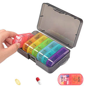 Best Verkopende 7-daagse Draagbare Medicijndoos Met Aangepaste Logo Duurzame Pp Plastic <span class=keywords><strong>Pil</strong></span> Organizer Wekelijkse <span class=keywords><strong>Pil</strong></span> Organizer In Opp Zak - Product Image 3