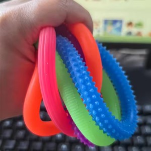 10 Pièces Jouets Fidget Noodles Géants Colorés, Cordes Texturées Extensibles Anti-Stress pour Enfants, Articles Sensoriels TDAH Autisme - Product Image 2