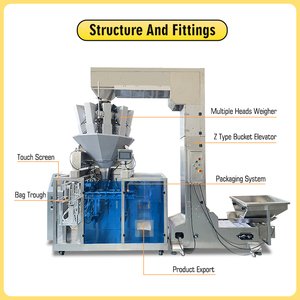 Otomatik yatay Stand Up fermuarlı çanta dolum klor tabletler <span class=keywords><strong>Multihead</strong></span> kantarı tuz küp paketleme makinesi - Product Image 2