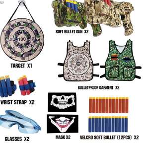 Enfants jeu de rôle soldat balle en mousse souple <span class=keywords><strong>bataille</strong></span> tir cible collante jeu militaire ensemble pistolets et armes armée jouets - Product Image 4