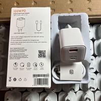 Cargador Rápido USB Tipo C de 120W con Enchufe Europeo, Cargador de Pared USB-C PD con Carga Rápida GaN, Cargador Rápido Tipo C para Teléfono Móvil, Adaptador de Viaje