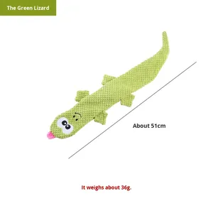 ของเล่นสุนัขรูปจิ้งจกทำจากผ้าฝ้าย ทนทานต่อการกัด มีเสียงกระดาษดังกรอบแกรบ ช่วยขัดฟัน ของเล่นสัตว์เลี้ยงแบบมีเสียงบีบสำหรับลูกสุนัข - Product Image 6