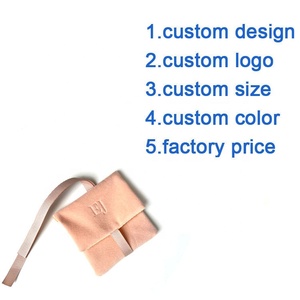 Bolsa de Joyería Personalizada con Logotipo en Relieve, Color <span class=keywords><strong>Rosa</strong></span> Pálido Melocotón - Product Image 3