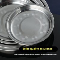 Tianfa usine en acier inoxydable épaissi plat plat disque approfondi conception magnétique poli jetable dîner Camping Durable