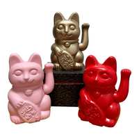 Statue de chat porte-bonheur écologique 2025, couleur personnalisable, en plastique, design Feng Shui, décoration d'intérieur