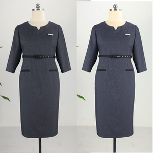 Trajes de Vestir Modernos Azul Marino para Oficina, Conjuntos de Ropa para Mujer Talla Grande, Atuendo para Dama, Traje para Iglesia - Product Image 3