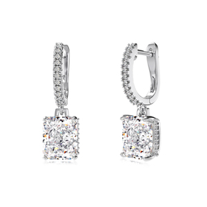 Pendientes Colgantes Dylam Charm, Diseño Clásico, Joyería Fina, <span class=keywords><strong>Plata</strong></span> <span class=keywords><strong>de</strong></span> Ley 925, Circonita Cúbica con <span class=keywords><strong>Corte</strong></span> <span class=keywords><strong>de</strong></span> Hielo Triturado 8A, Cierre Inglés - Product Image 1