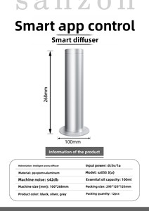 100ml Automatic Columnar Aromatherapy Diffuser with APP & for <b>Remote</b> <b>Control</b> Low Noise Tabletop Household Use - Product Image 6