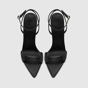 Sandalias <span class=keywords><strong>de</strong></span> Tacón Alto Delgado Personalizadas para Mujer, Sandalias <span class=keywords><strong>de</strong></span> Boda con Punta Abierta, Correa <span class=keywords><strong>de</strong></span> Tobillo con Hebilla, Tipo <span class=keywords><strong>de</strong></span> Cierre Deslizante para Uso en Exteriores - Product Image 3