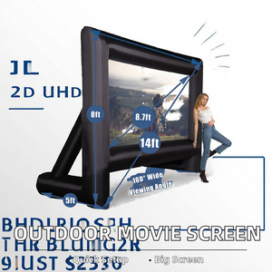 Cine de pantalla de cine inflable para exteriores para patio trasero, arco de pantalla de proyector de fiesta con accesorio de soplador - Product Image 3