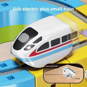 DIY Electronic <b>Train</b> and Track Set 123 PCS Flexible Cube Building Blocks STEM Construction <b>Toy</b> for Children Ages 6+ - Product Image 6