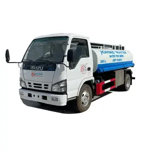 Satılık küçük Isuzu 5000 litre 304 paslanmaz çelik içme suyu süt tankı kamyon