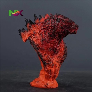 Statue de buste de Godzilla en trois formes, demi-corps, figurine de monstre de film, modèle de collection - Product Image 3
