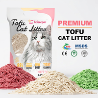 Litière pour chat en tofu naturelle et biodégradable, à faible poussière, contrôle des odeurs, facile à ramasser, pour le nettoyage des animaux de compagnie