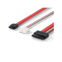 Cable plano SATA personalizado de alta calidad con aislamiento de PVC UL1007 20AWG con material metálico de chaqueta de nailon para uso en ordenador UL2725