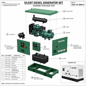 เครื่องกำเนิดไฟฟ้าดีเซล EAC EPA CE SONCAP SGS Cummins Weichai Perkins Yuchai Steyr Power 200kw 300kw ราคาถูกที่สุด 400kva สำหรับขาย - Product Image 2
