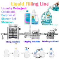 Ligne de production de machines de remplissage, de bouchage et d'étiquetage automatiques pour détergent à lessive, équipement d'emballage de savon liquide, personnalisable