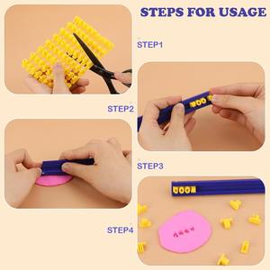 Sellos de <span class=keywords><strong>Letras</strong></span> de Arcilla, Sellos de Alfabeto para Cerámica, Sellos para Arcilla Polimérica, Herramientas, Mini Sellos de Alfabeto, Decoraciones, Herramienta para Manualidades - Product Image 3