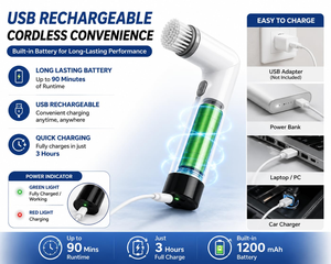 Cepillo de Limpieza Eléctrico Multifuncional 4 en 1, Cepillo Giratorio Inalámbrico USB Automático, Cepillos para Limpiar Zapatos, Herramienta de Limpieza para Cocina - Product Image 5