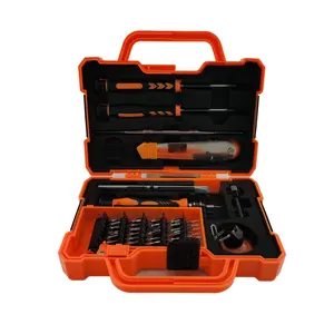 FLYJAN Multifunction Electrical Hand Tool Kit 47pcs in 1 Box CR-V Hand Tool Set for Precision Maintenance