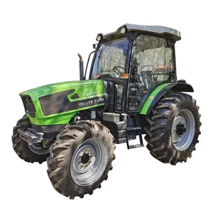 Hete Verkoop Boerderij Wielen 100pk Gebruikt Deutz Fahr Farm Tractor Met Voorlader