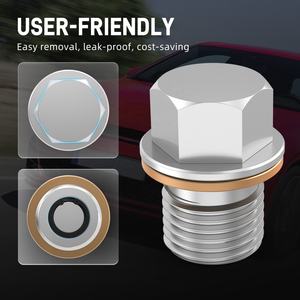 BEVINSEE Magnétique M10X1.0 Bouchon De Vidange D'huile Différentiel N90281802 pour <span class=keywords><strong>Audi</strong></span> A3 S3 2005-2016 A5 S5 2010-2017 TT TTS 2003-2010 - Product Image 5