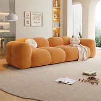 Canapé Modulaire Bouclé Confortable au Design Moderne, Canapé Sectionnel Nuage à Profil Bas pour Salon, Vente en Gros Direct Usine Personnalisable