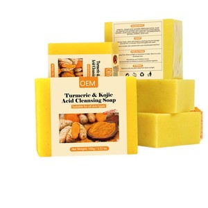 OEM Turmeric Kojic Acid Cleansing <b>Soap</b> 100g For Face And Body Whitening <b>Soap</b> - Product Image 1