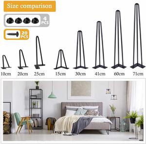Robust Steel Hairpin Legs for Outdoor Furniture Living Room Workshop with Protective Bases Screws for Mesa De Acero Muebles - Product Image 5