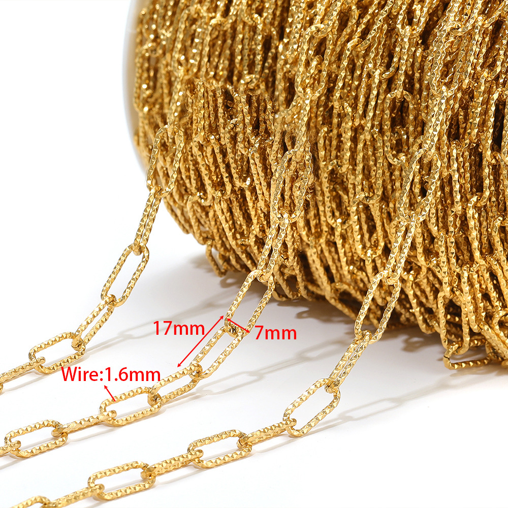 1.6*7*17mm cut star chain gold