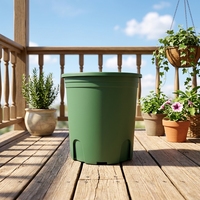Grands pots de fleurs en plastique PP pour l'intérieur et l'extérieur, trou de drainage, légers, durables, capacité de 0,5 à 33 L, design moderne