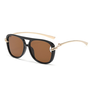 Jete Nuovo Modello 2509 Occhiali da Sole Polarizzati UV400 con Montatura Quadrata Completa, Elegante Montatura in Plastica Annodata, Versatile Protezione Solare Retrò - Product Image 4