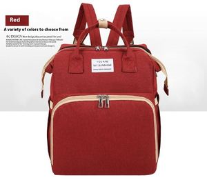 Mochila de nailon impermeable para mujer al por mayor con cierre de cremallera y cinturón con amortiguación de aire, bolsa de viaje para madres en movimiento, cuna portátil para bebé - Product Image 4