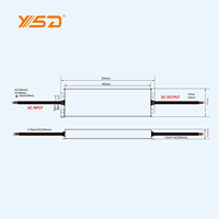 Alimentation à découpage YSD Série D 60W 100W 200W 300W, Alimentation YSD 12V 24V 48V IP67