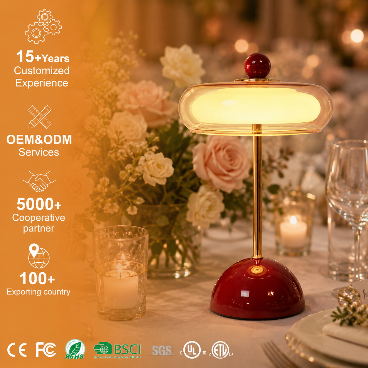Classic Elegant Luxury Table Lamp Cordless USB-powered With Battery Creamy Style Decorative Night Light For Bedroom Gift