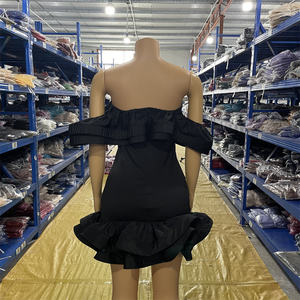 OuYaan Chic Mini vestido de fiesta elegante señora fuera del hombro vestido de baile con volantes borde para Party Club 2025 - Product Image 3