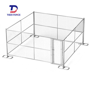 Galvanized Chain Link <strong>Fence</strong> <strong>Panels</strong> with 6ft Height 10ft Width, Portable <strong>Dog</strong> Kennel <strong>Dog</strong> Pen for Outdoor Pet Containment - Product Image 4