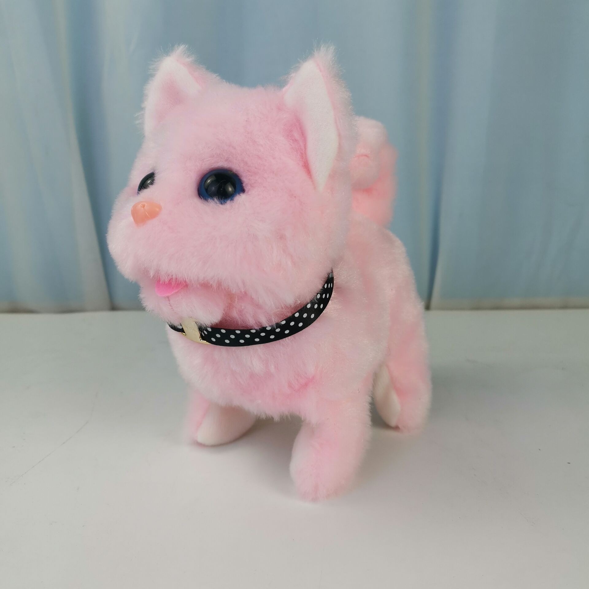 Collare gatto (rosa) sintetico miao suono